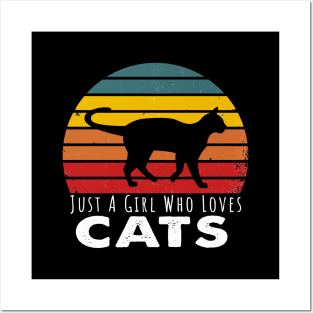 Just A Girl Who Loves Cats Posters and Art